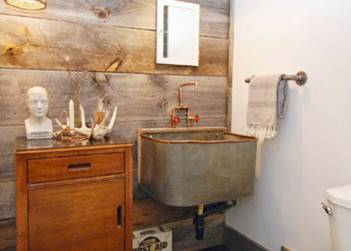 Ванная комната в деревенском стиле